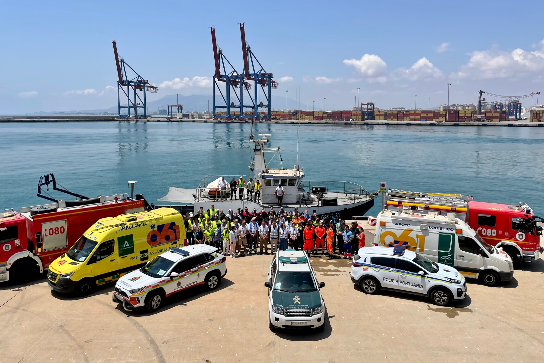 The ITIS participates in a simulation in the facilities of the Port of Malaga of the communications solutions for Public Safety developed in the European project Broadway